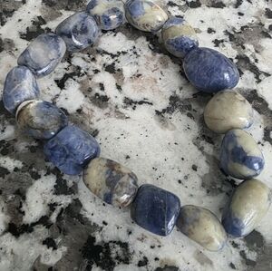 Blue and Cream Soda Stone Bracelet